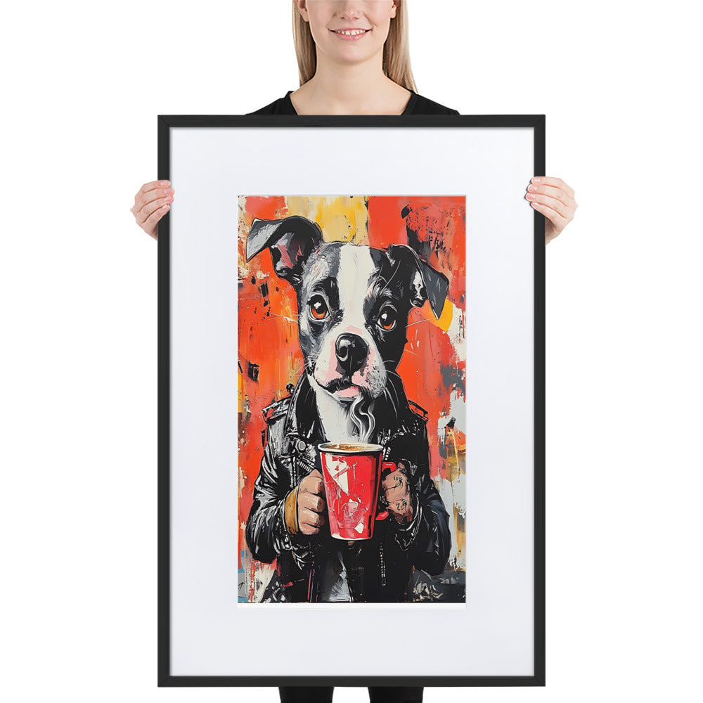 Street Art Canine v17 gerahmtes Poster gerahmtes Poster JLR Design