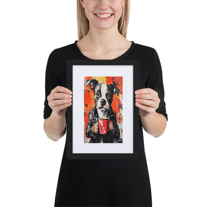 Street Art Canine v17 gerahmtes Poster gerahmtes Poster JLR Design