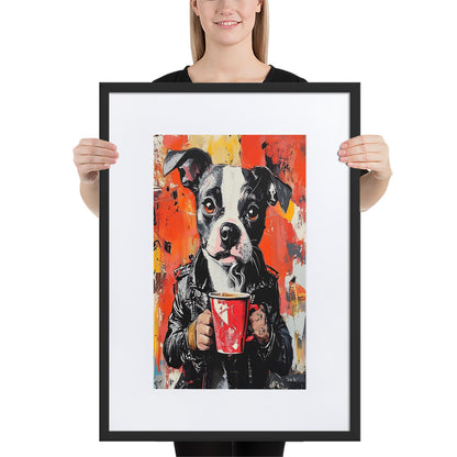 Street Art Canine v17 gerahmtes Poster gerahmtes Poster JLR Design