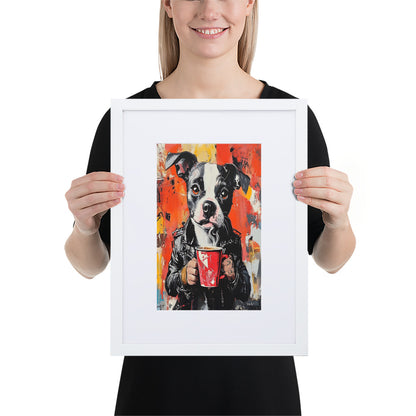 Street Art Canine v17 gerahmtes Poster gerahmtes Poster JLR Design