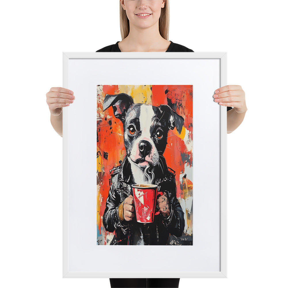 Street Art Canine v17 gerahmtes Poster gerahmtes Poster JLR Design