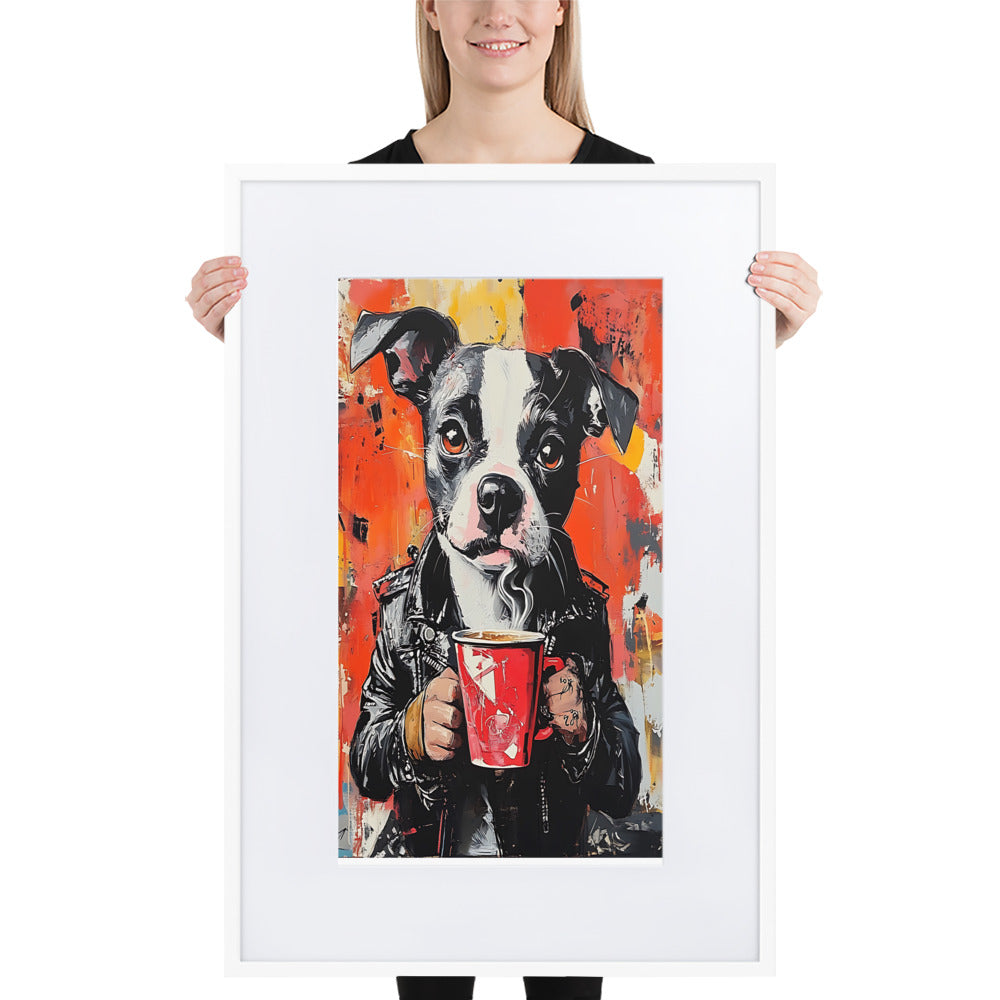 Street Art Canine v17 gerahmtes Poster gerahmtes Poster JLR Design