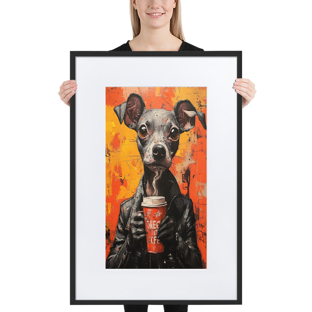 Street Art Canine v18 gerahmtes Poster gerahmtes Poster JLR Design