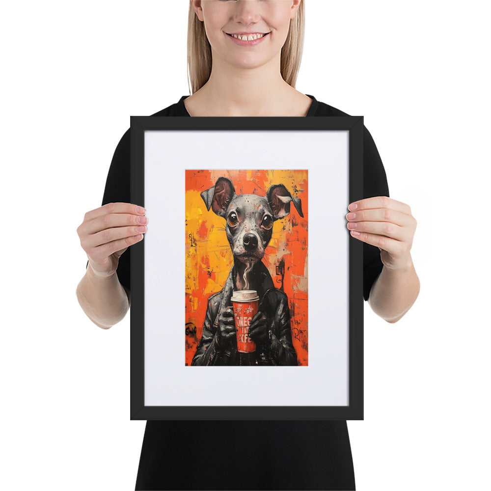 Street Art Canine v18 gerahmtes Poster gerahmtes Poster JLR Design