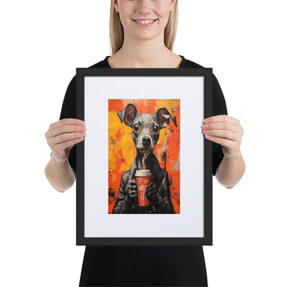 Street Art Canine v18 gerahmtes Poster gerahmtes Poster JLR Design