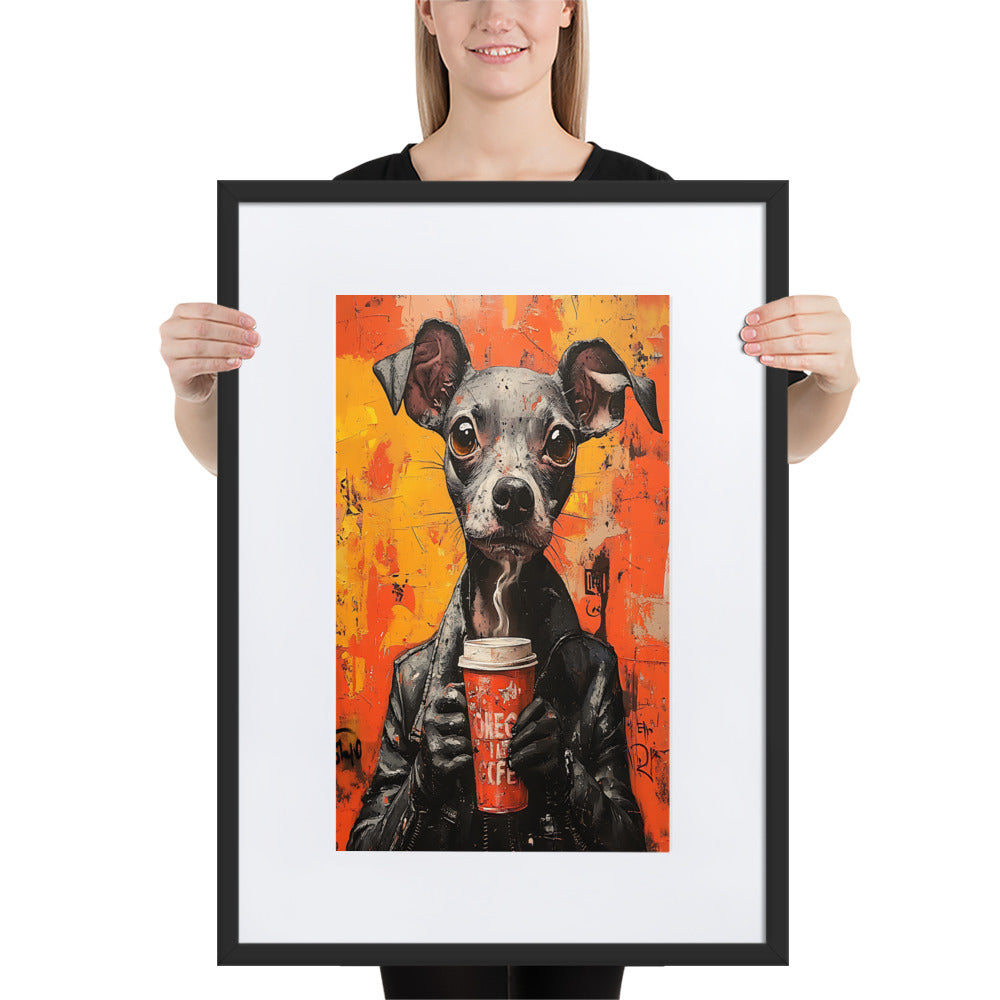 Street Art Canine v18 gerahmtes Poster gerahmtes Poster JLR Design