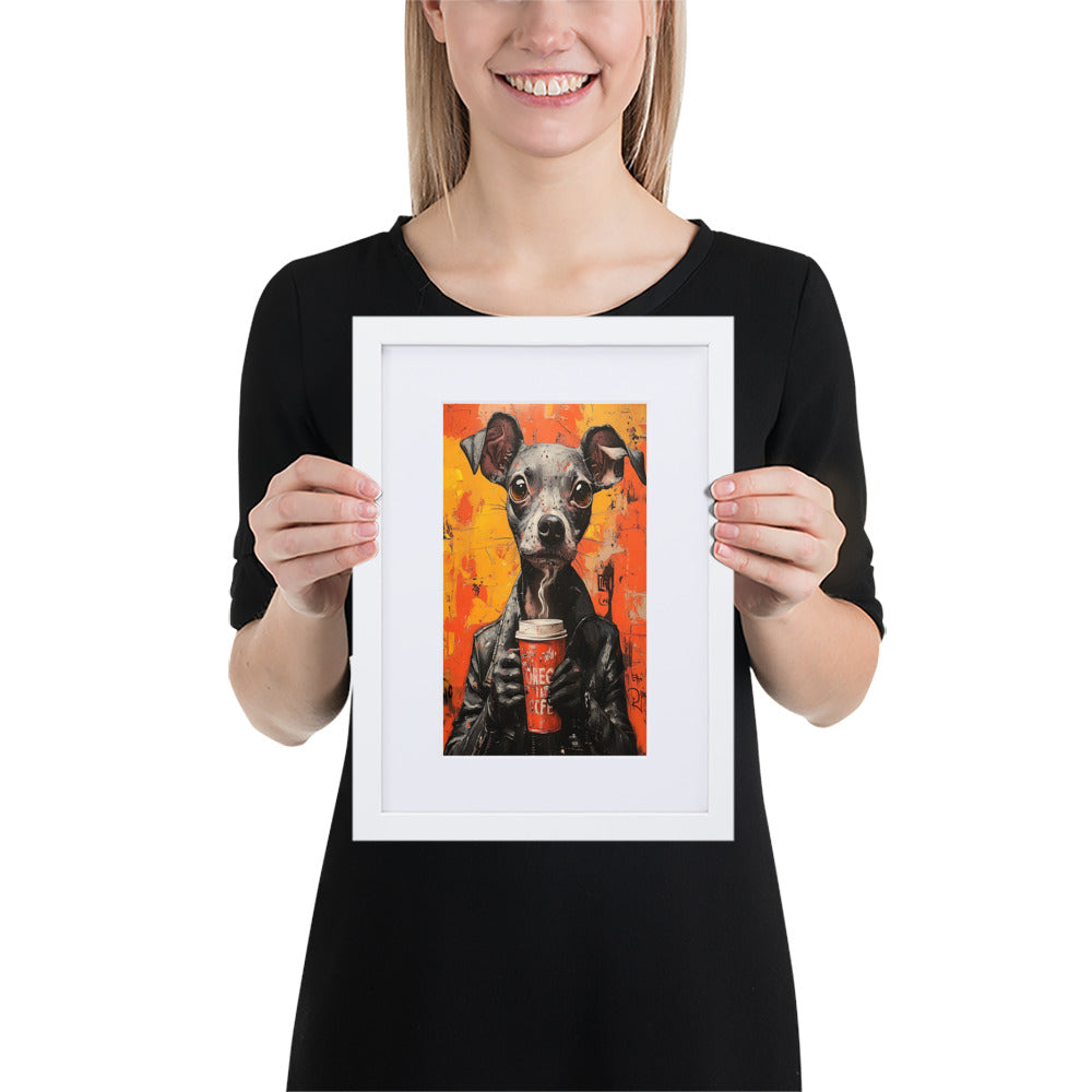 Street Art Canine v18 gerahmtes Poster gerahmtes Poster JLR Design