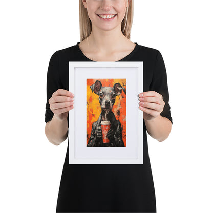 Street Art Canine v18 gerahmtes Poster gerahmtes Poster JLR Design