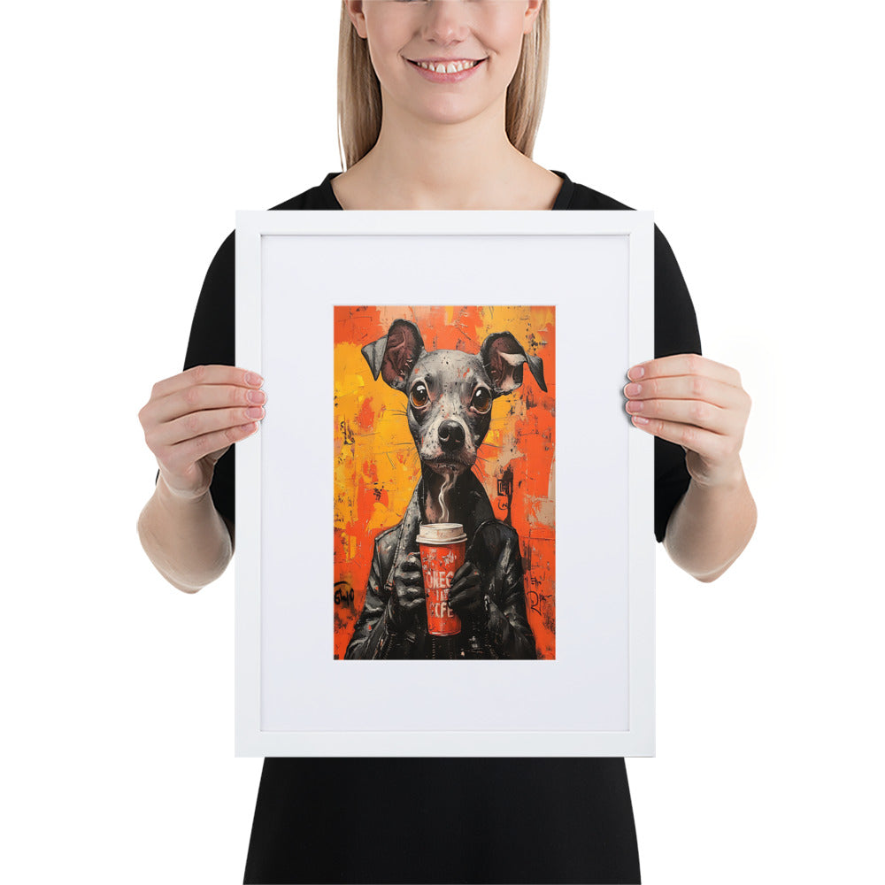 Street Art Canine v18 gerahmtes Poster gerahmtes Poster JLR Design