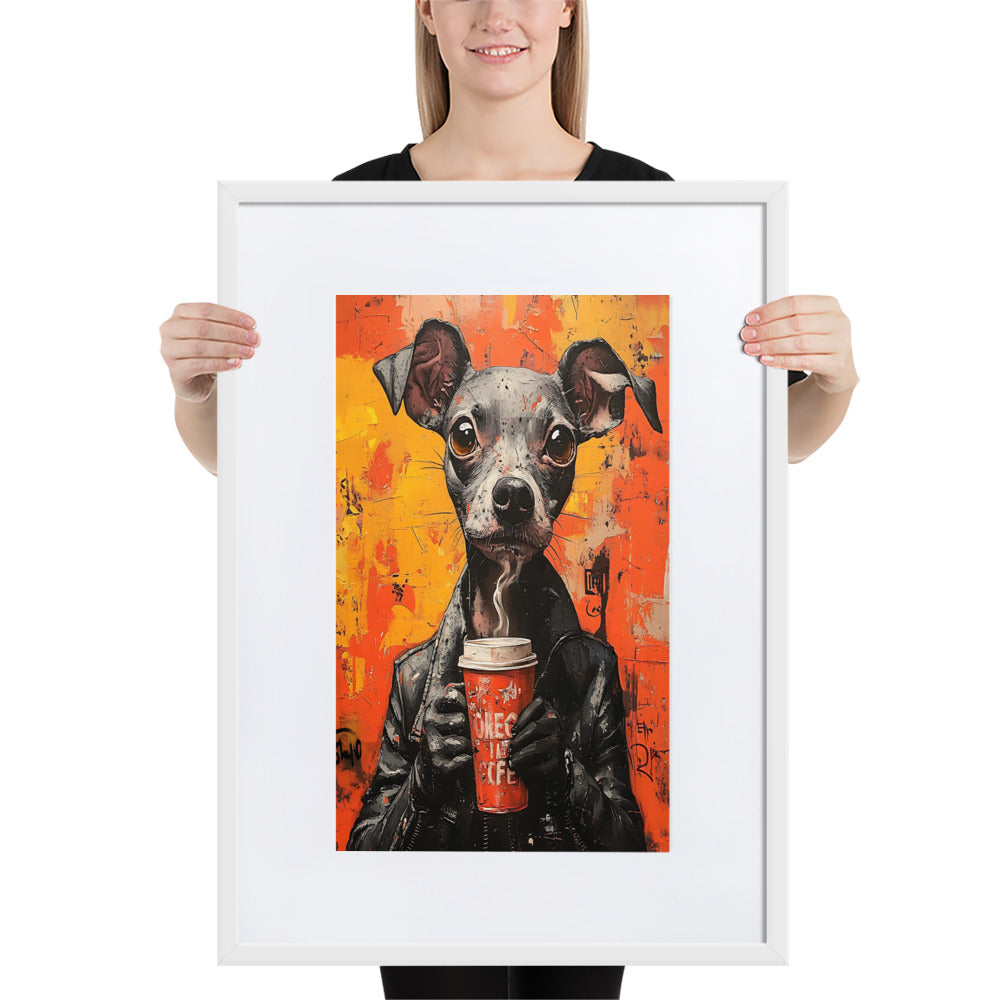 Street Art Canine v18 gerahmtes Poster gerahmtes Poster JLR Design