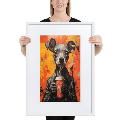 Street Art Canine v18 gerahmtes Poster gerahmtes Poster JLR Design