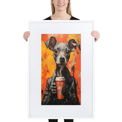 Street Art Canine v18 gerahmtes Poster gerahmtes Poster JLR Design