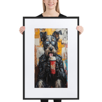 Street Art Canine v2 gerahmtes Poster gerahmtes Poster JLR Design