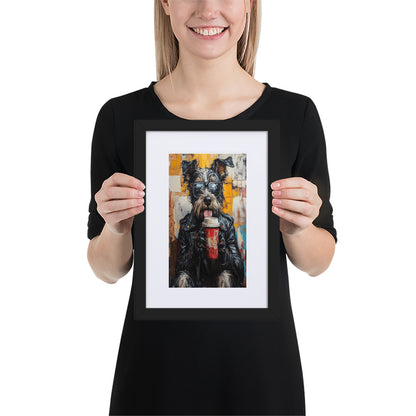 Street Art Canine v2 gerahmtes Poster gerahmtes Poster JLR Design