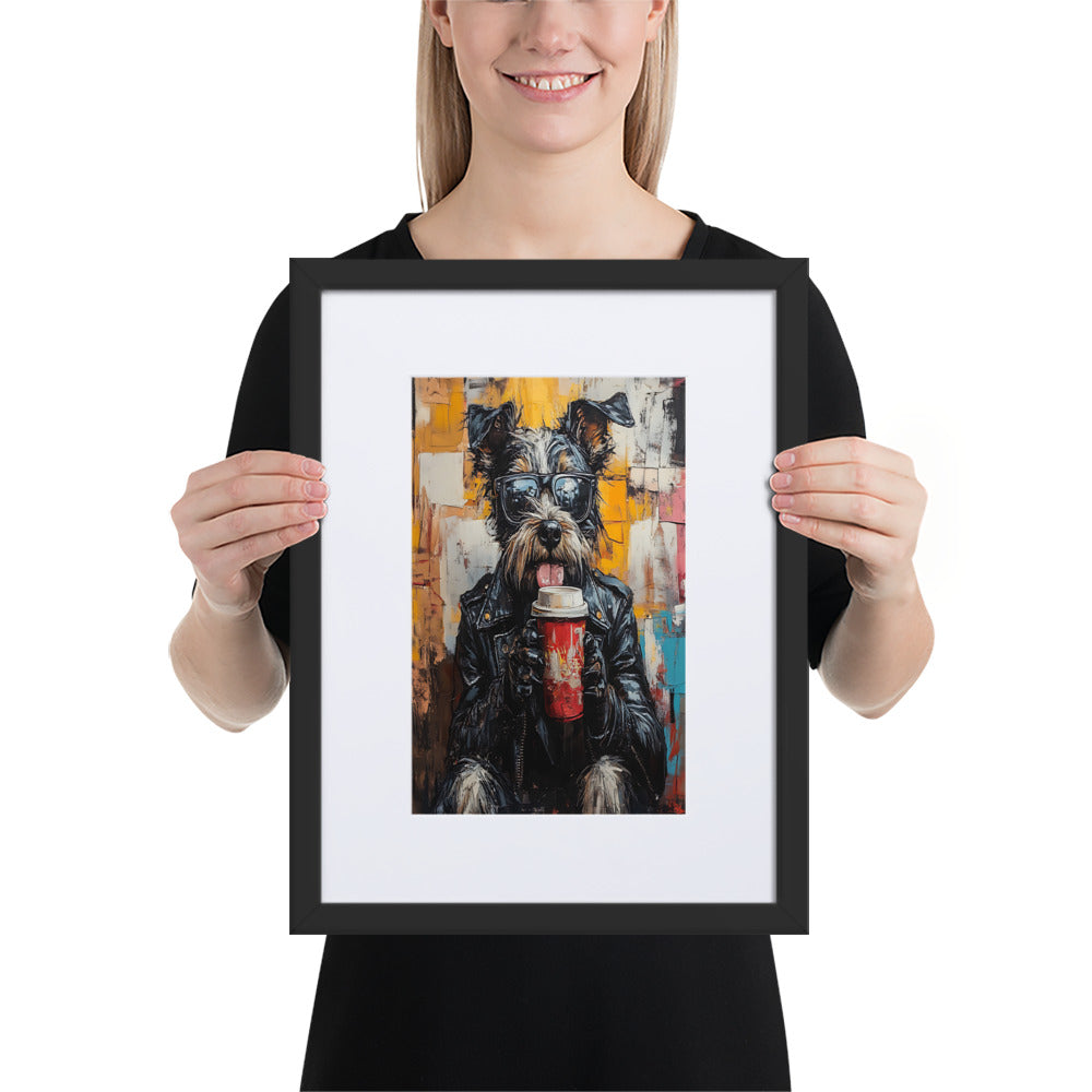 Street Art Canine v2 gerahmtes Poster gerahmtes Poster JLR Design