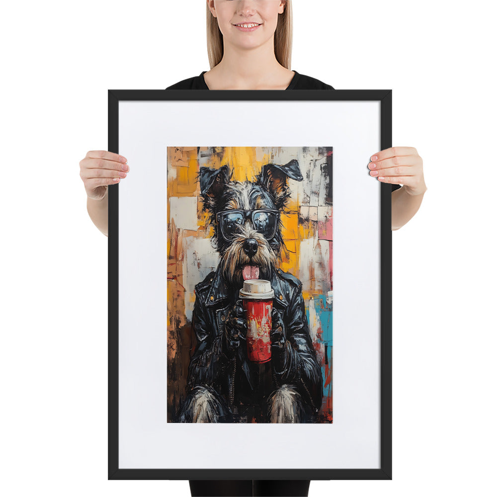 Street Art Canine v2 gerahmtes Poster gerahmtes Poster JLR Design