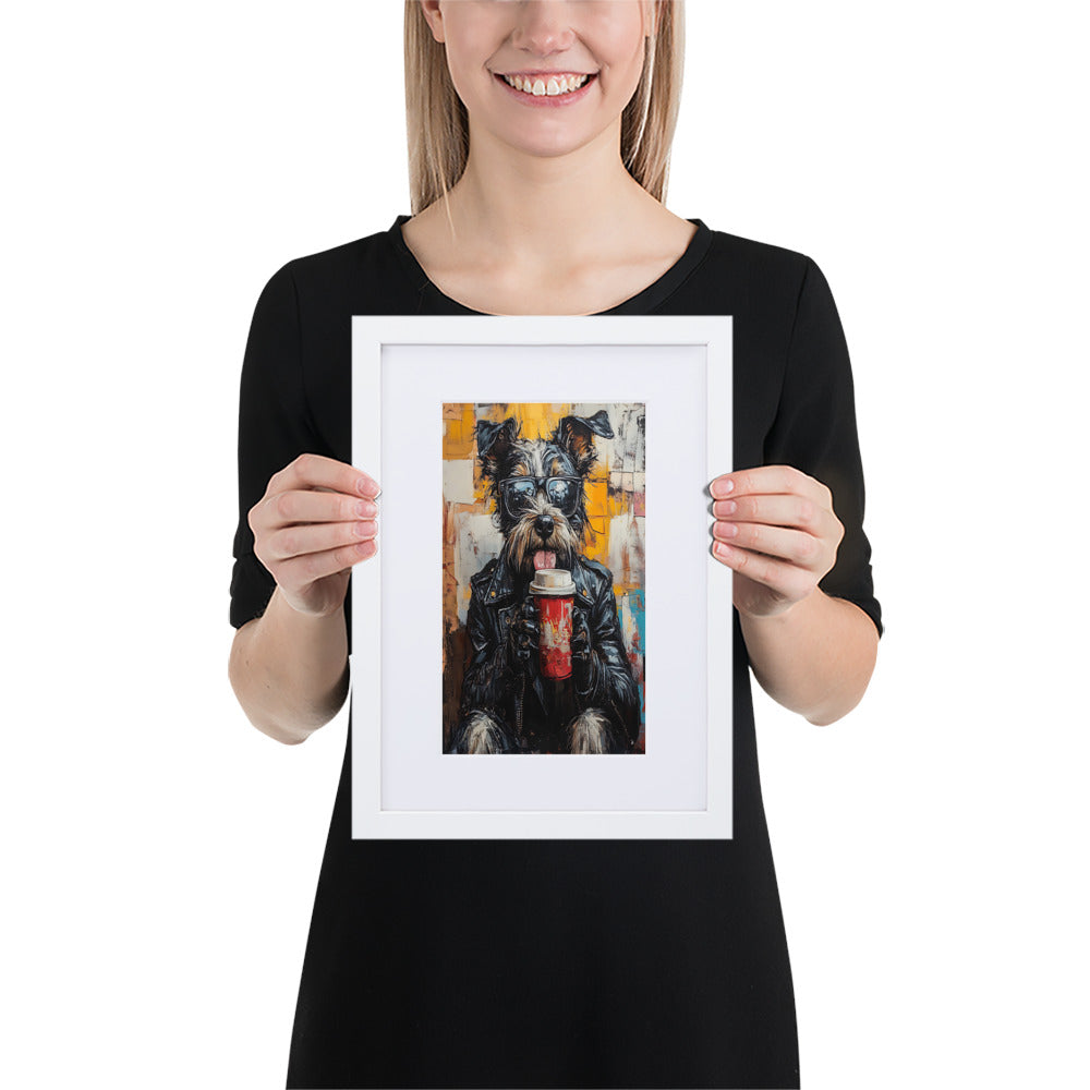 Street Art Canine v2 gerahmtes Poster gerahmtes Poster JLR Design