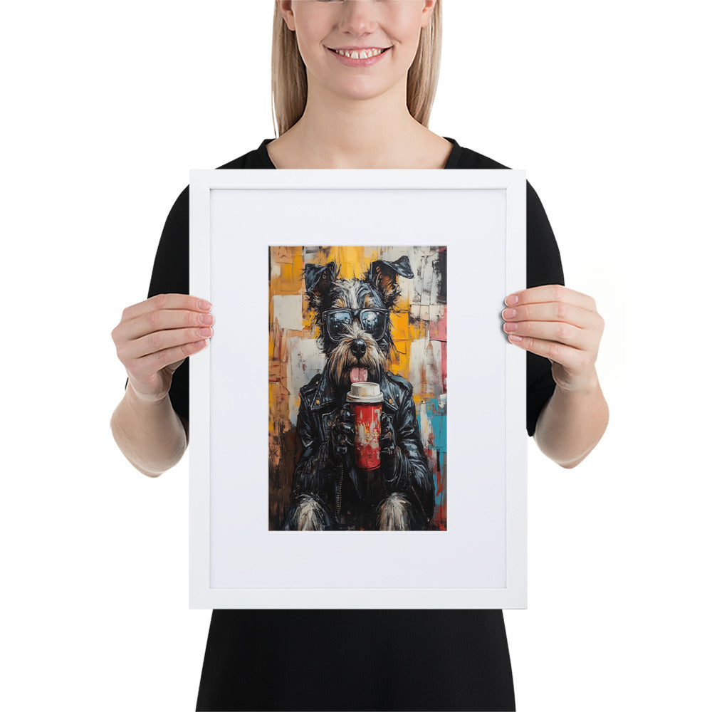 Street Art Canine v2 gerahmtes Poster gerahmtes Poster JLR Design