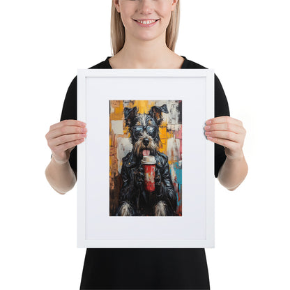 Street Art Canine v2 gerahmtes Poster gerahmtes Poster JLR Design