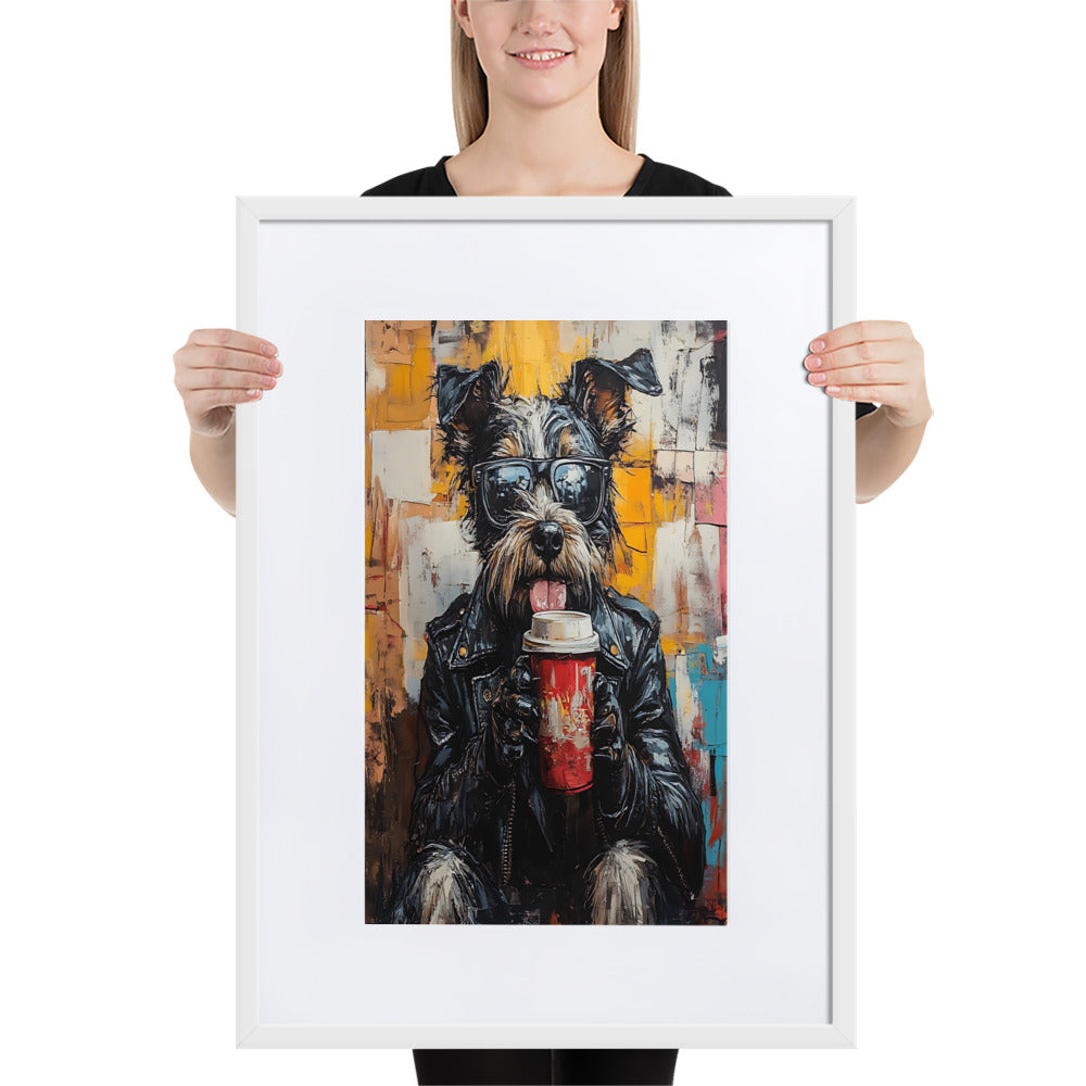 Street Art Canine v2 gerahmtes Poster gerahmtes Poster JLR Design