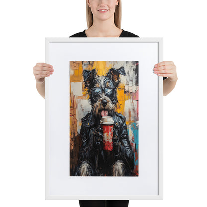 Street Art Canine v2 gerahmtes Poster gerahmtes Poster JLR Design