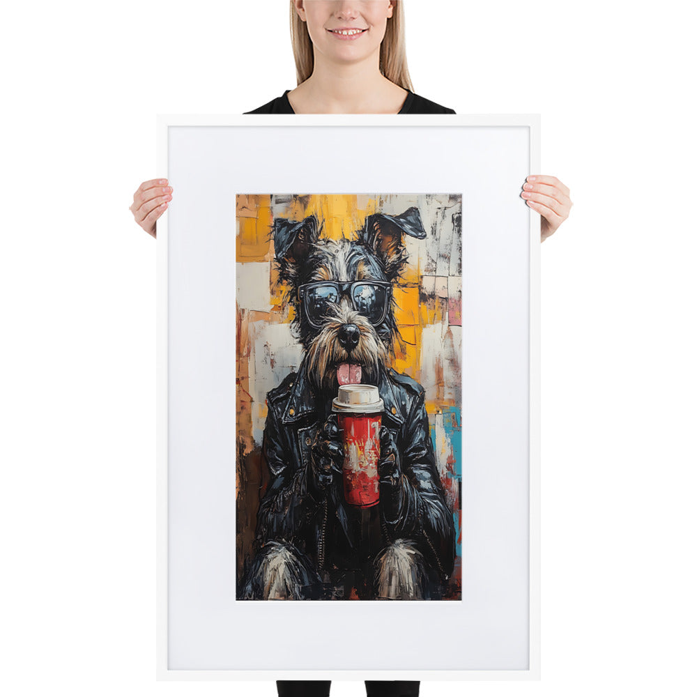 Street Art Canine v2 gerahmtes Poster gerahmtes Poster JLR Design