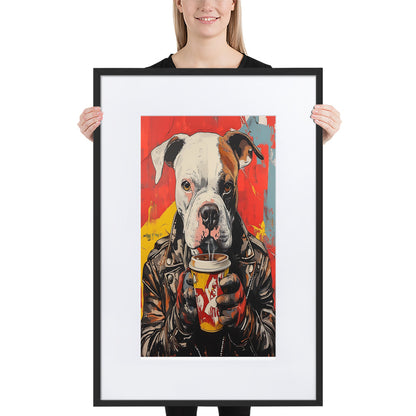 Street Art Canine v3 gerahmtes Poster gerahmtes Poster JLR Design