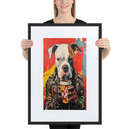 Street Art Canine v3 gerahmtes Poster gerahmtes Poster JLR Design