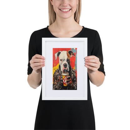 Street Art Canine v3 gerahmtes Poster gerahmtes Poster JLR Design