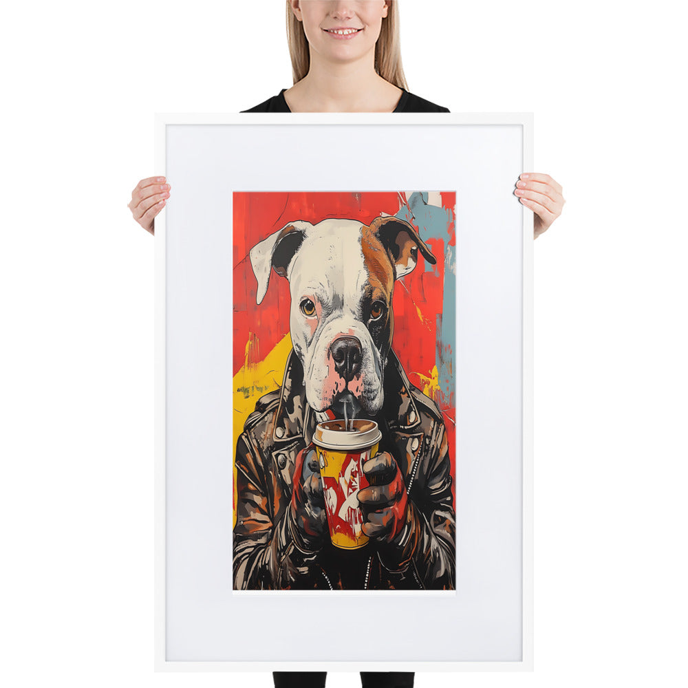 Street Art Canine v3 gerahmtes Poster gerahmtes Poster JLR Design