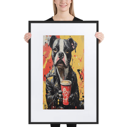 Street Art Canine v4 gerahmtes Poster gerahmtes Poster JLR Design