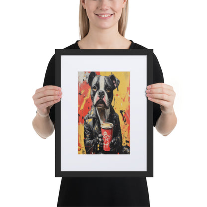 Street Art Canine v4 gerahmtes Poster gerahmtes Poster JLR Design
