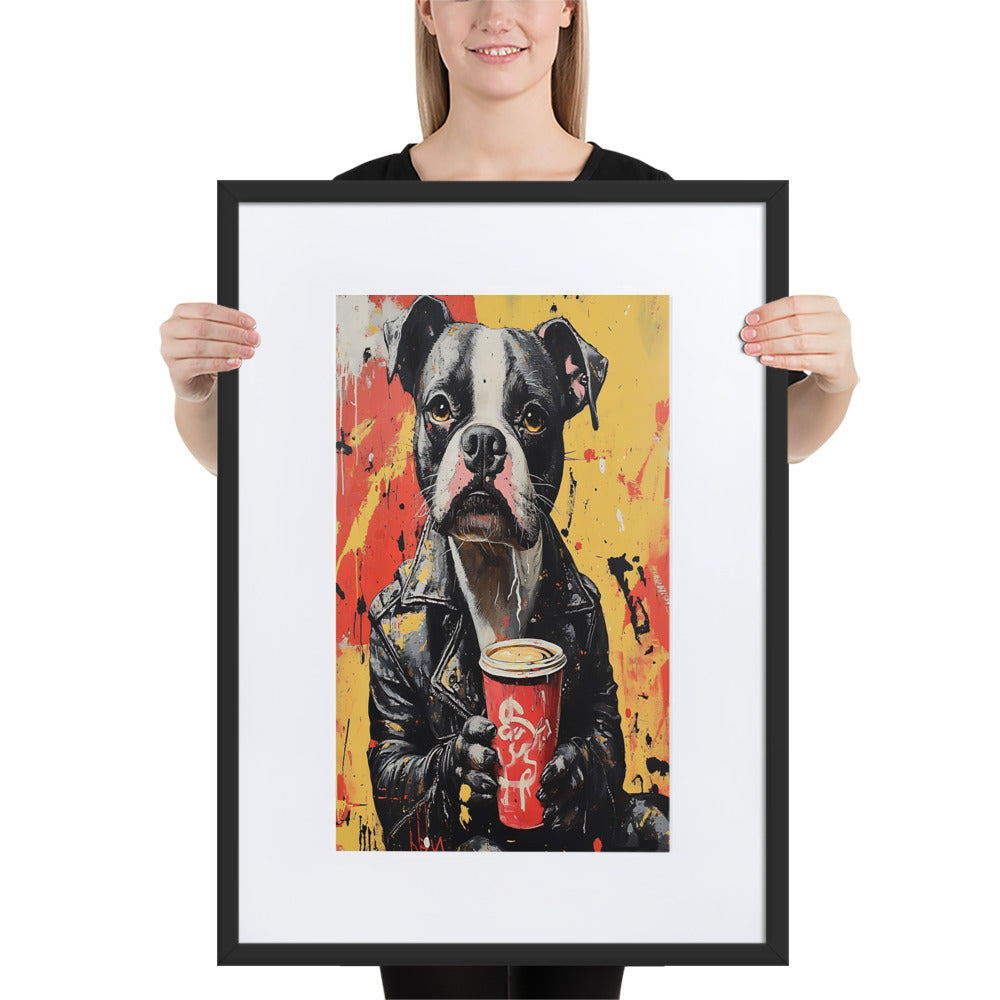 Street Art Canine v4 gerahmtes Poster gerahmtes Poster JLR Design