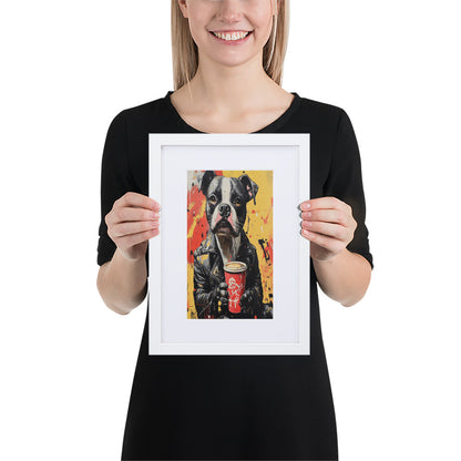Street Art Canine v4 gerahmtes Poster gerahmtes Poster JLR Design