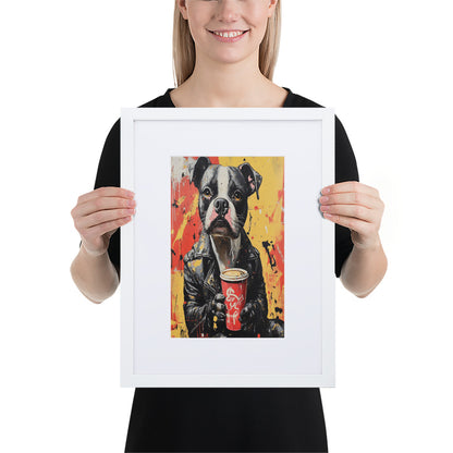 Street Art Canine v4 gerahmtes Poster gerahmtes Poster JLR Design