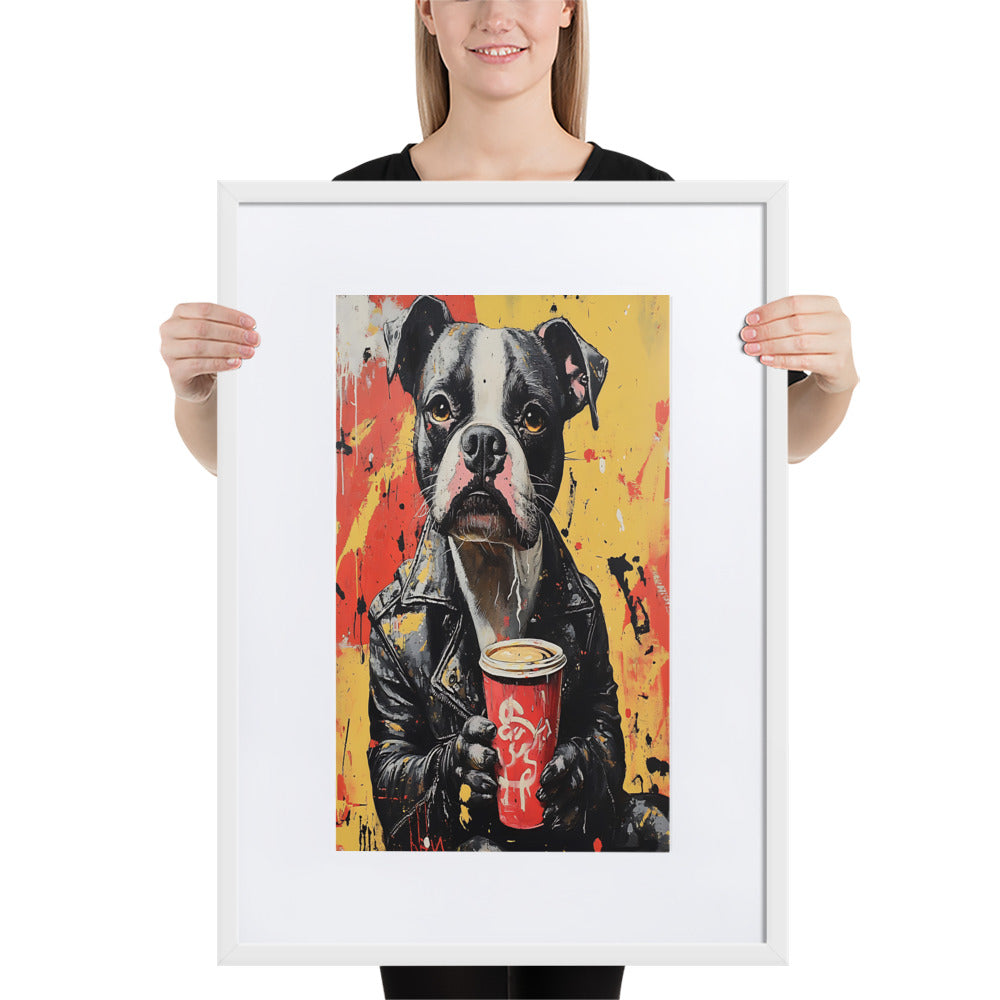 Street Art Canine v4 gerahmtes Poster gerahmtes Poster JLR Design