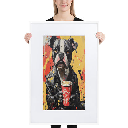 Street Art Canine v4 gerahmtes Poster gerahmtes Poster JLR Design