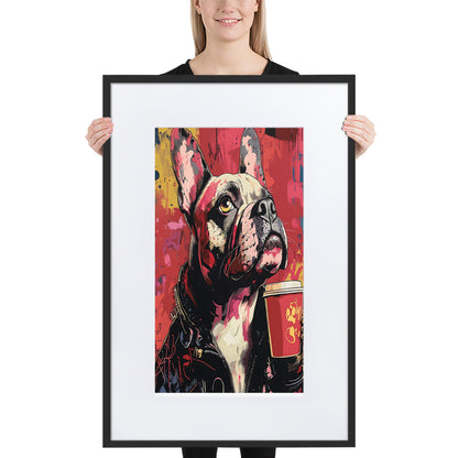 Street Art Canine v6 gerahmtes Poster gerahmtes Poster JLR Design