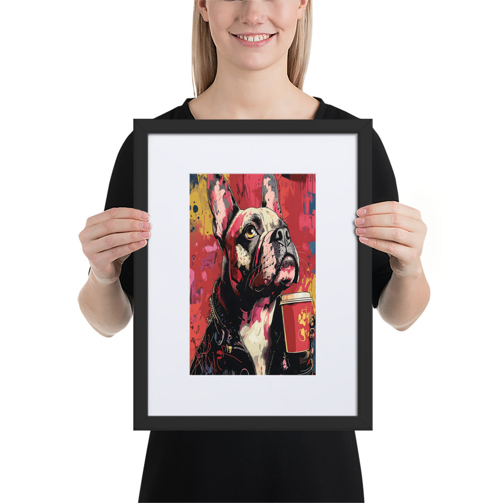 Street Art Canine v6 gerahmtes Poster gerahmtes Poster JLR Design