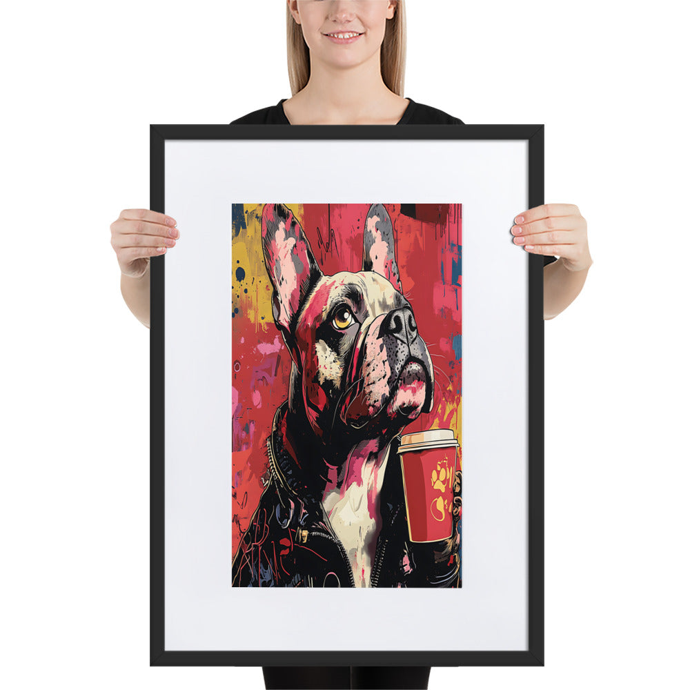 Street Art Canine v6 gerahmtes Poster gerahmtes Poster JLR Design