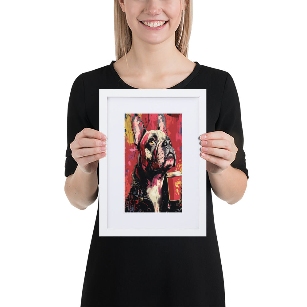 Street Art Canine v6 gerahmtes Poster gerahmtes Poster JLR Design