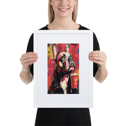 Street Art Canine v6 gerahmtes Poster gerahmtes Poster JLR Design
