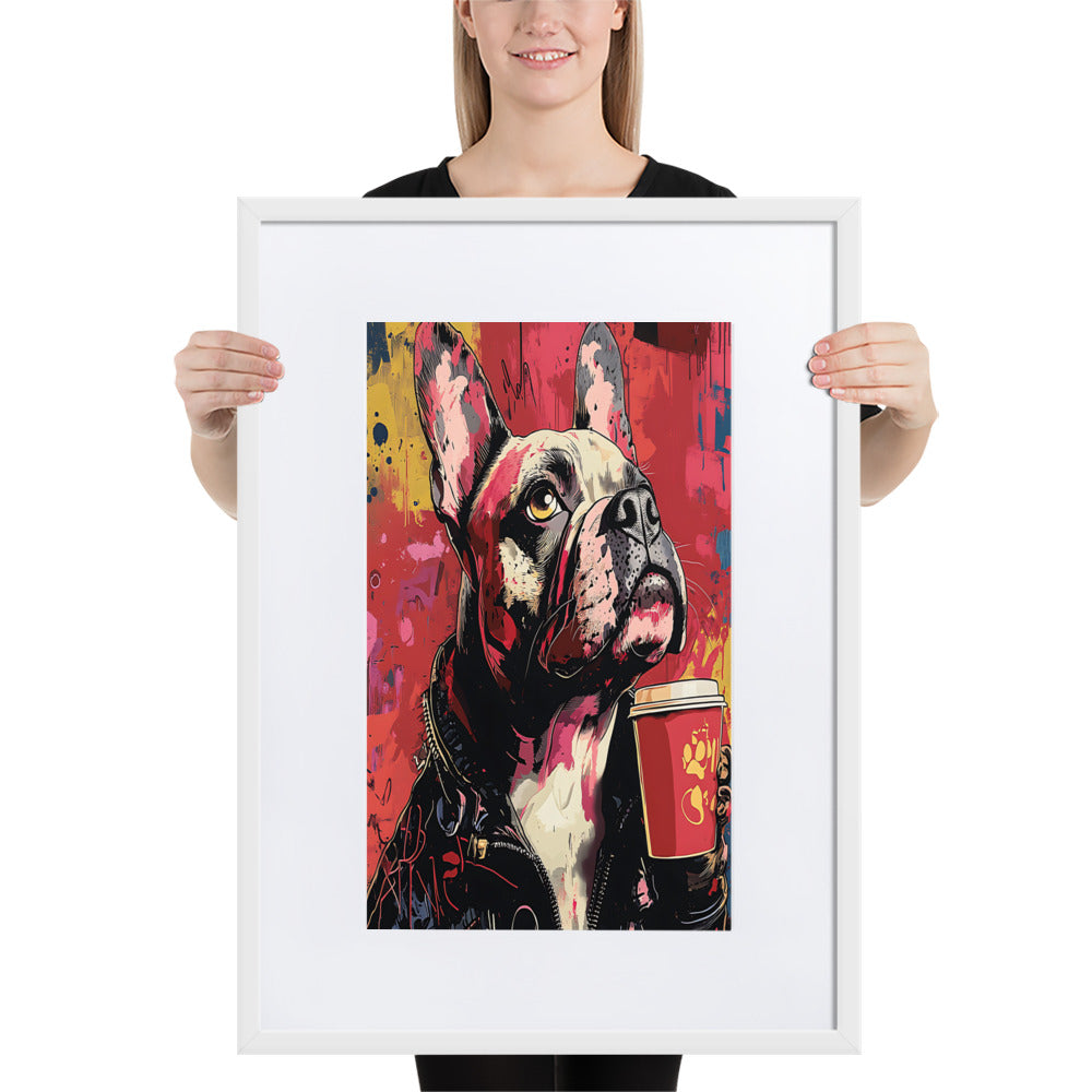 Street Art Canine v6 gerahmtes Poster gerahmtes Poster JLR Design
