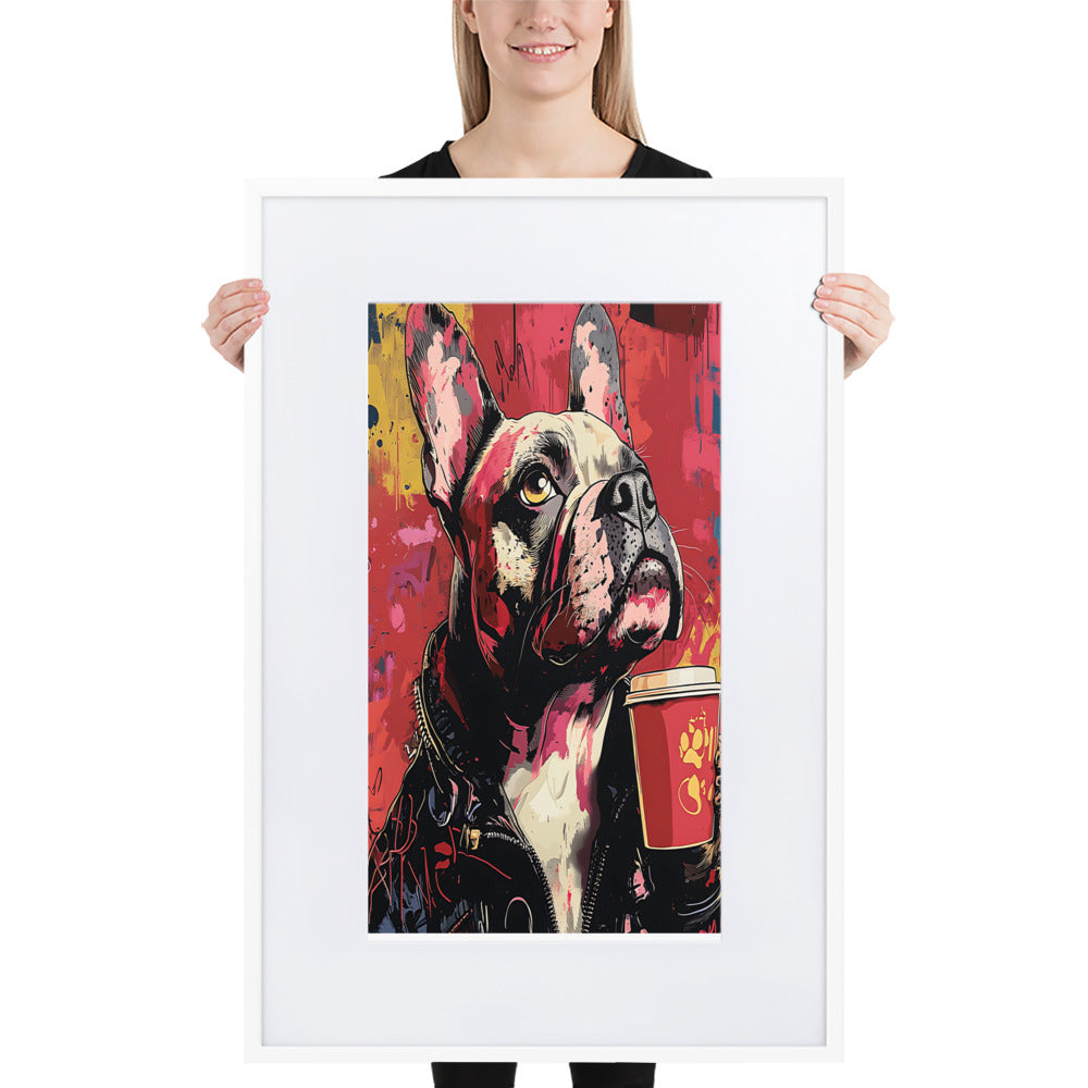 Street Art Canine v6 gerahmtes Poster gerahmtes Poster JLR Design