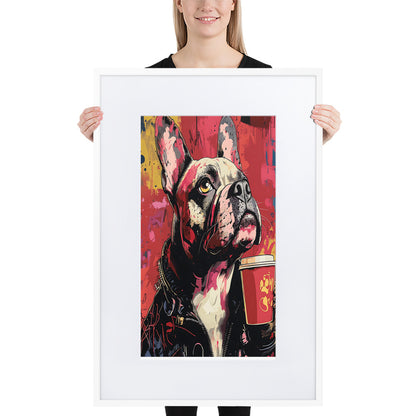 Street Art Canine v6 gerahmtes Poster gerahmtes Poster JLR Design
