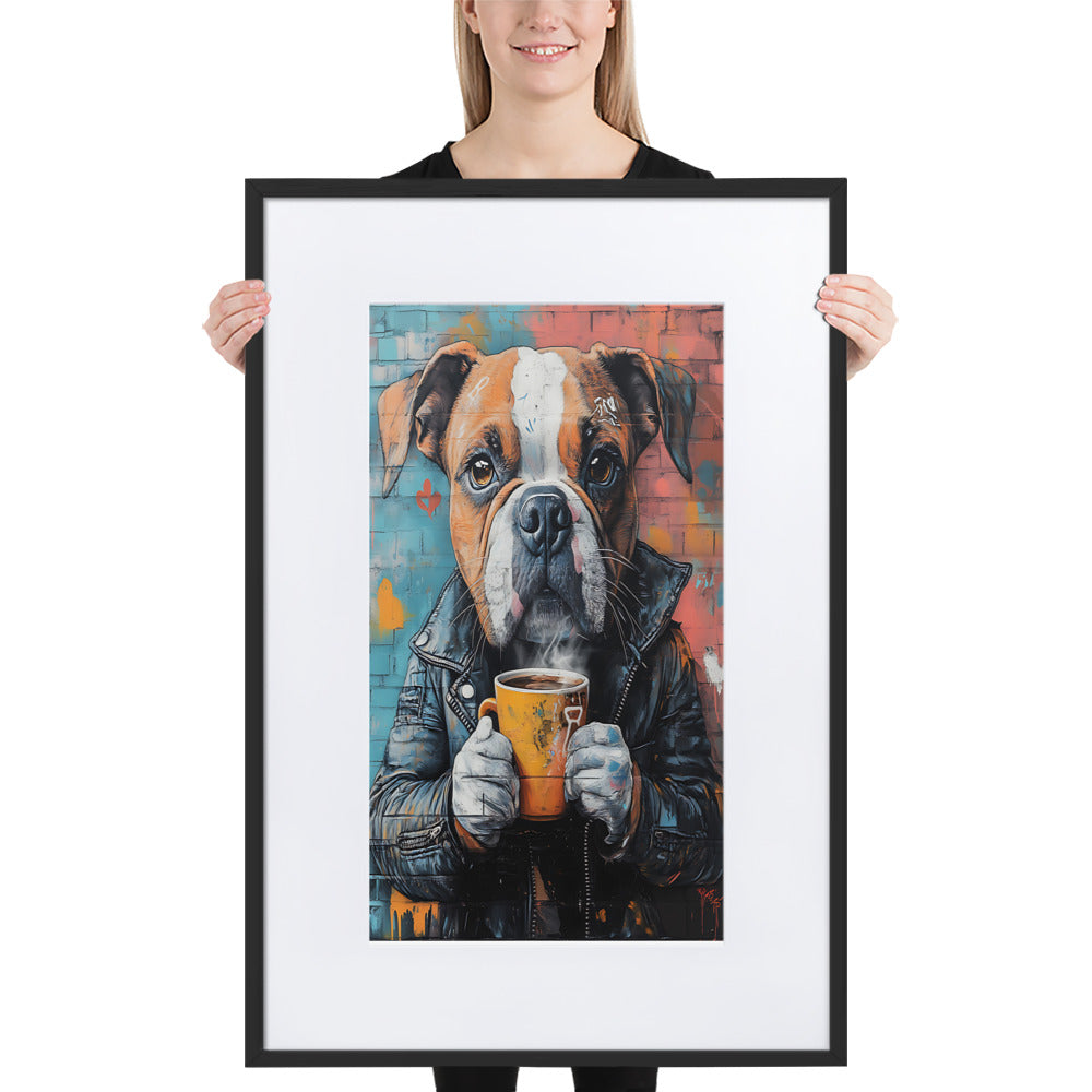 Street Art Canine v7 gerahmtes Poster gerahmtes Poster JLR Design