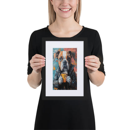 Street Art Canine v7 gerahmtes Poster gerahmtes Poster JLR Design
