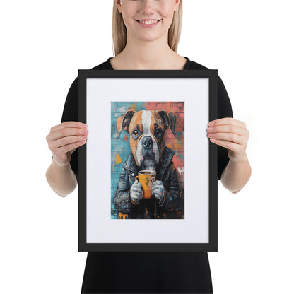 Street Art Canine v7 gerahmtes Poster gerahmtes Poster JLR Design