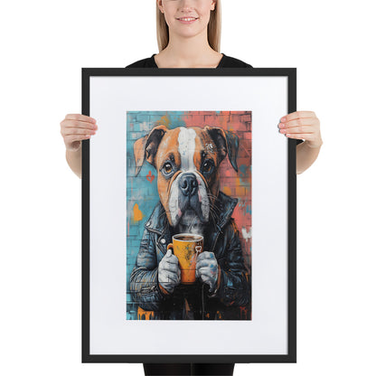 Street Art Canine v7 gerahmtes Poster gerahmtes Poster JLR Design