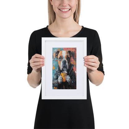Street Art Canine v7 gerahmtes Poster gerahmtes Poster JLR Design
